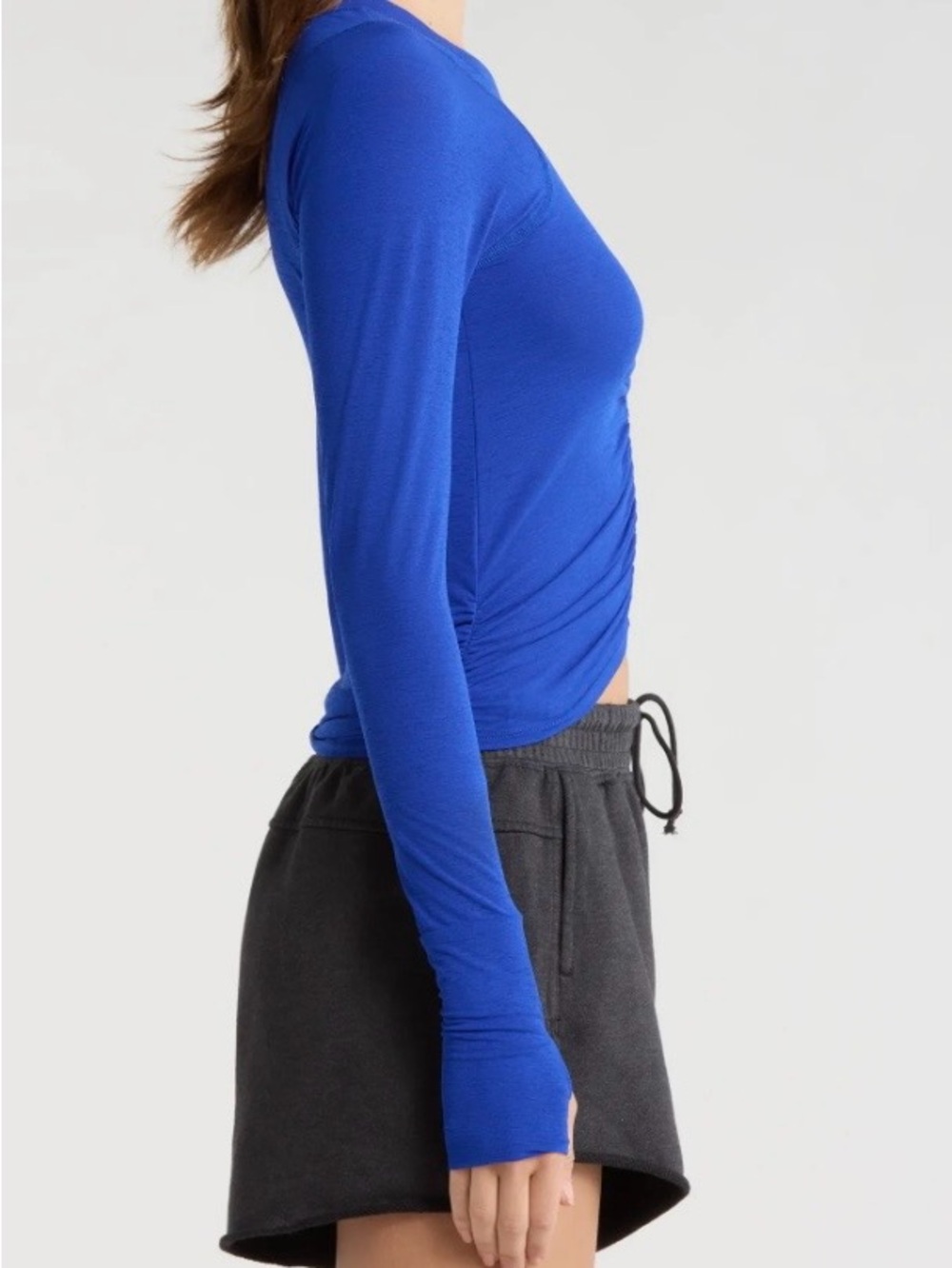 FP Movement Tempo Ruched Long Sleeve T-Shirt Nordstrom NEW Electric Shock Sz L - Picture 3 of 14